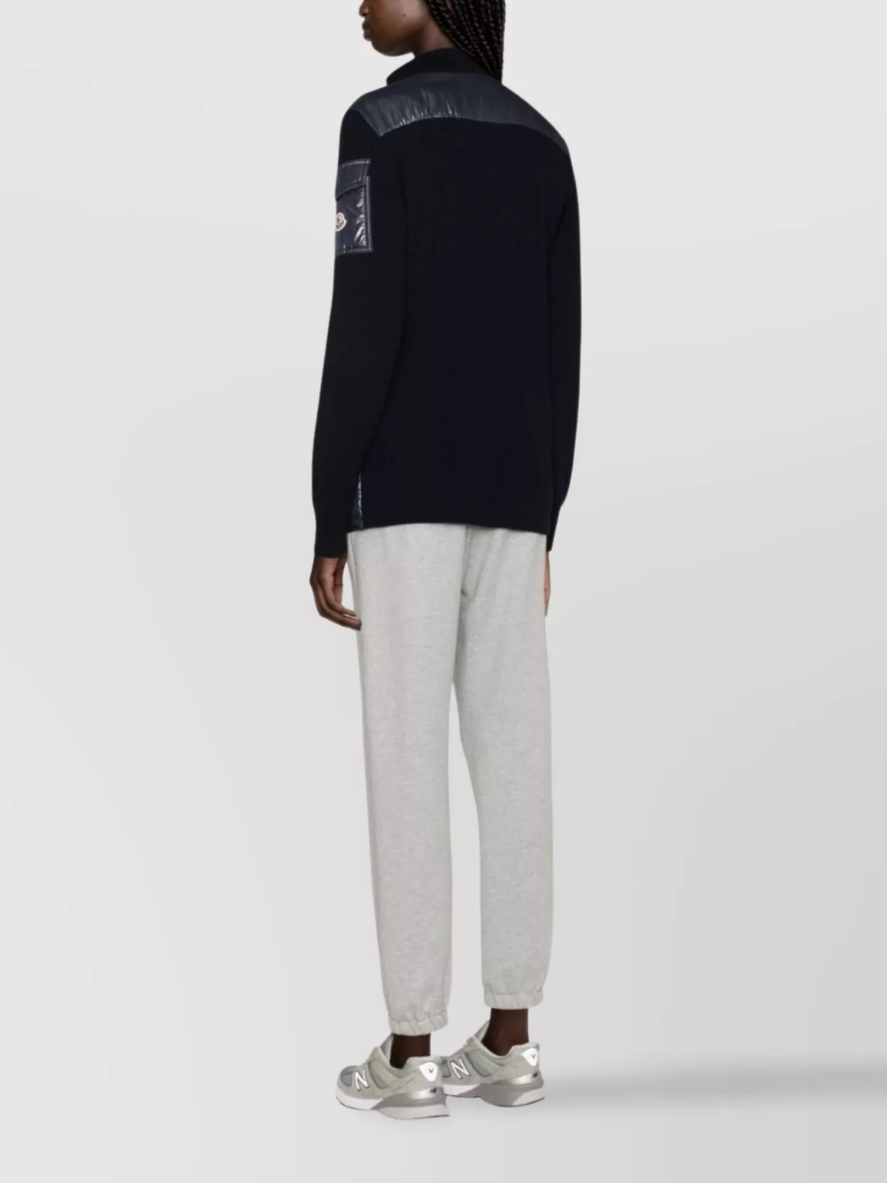 Moncler Quilted Knit Cardigan Flap Pocket