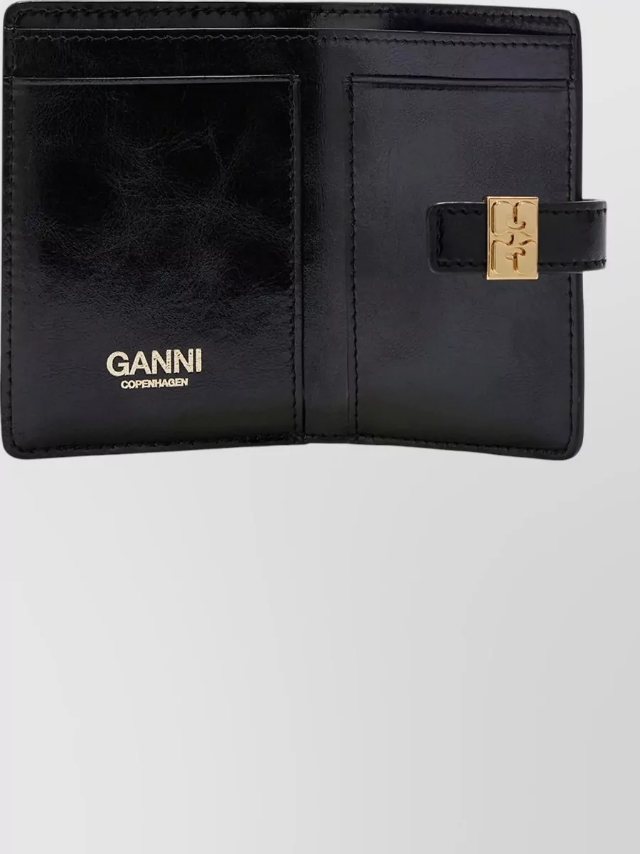 Ganni Leather Heart Mirror Keyring
