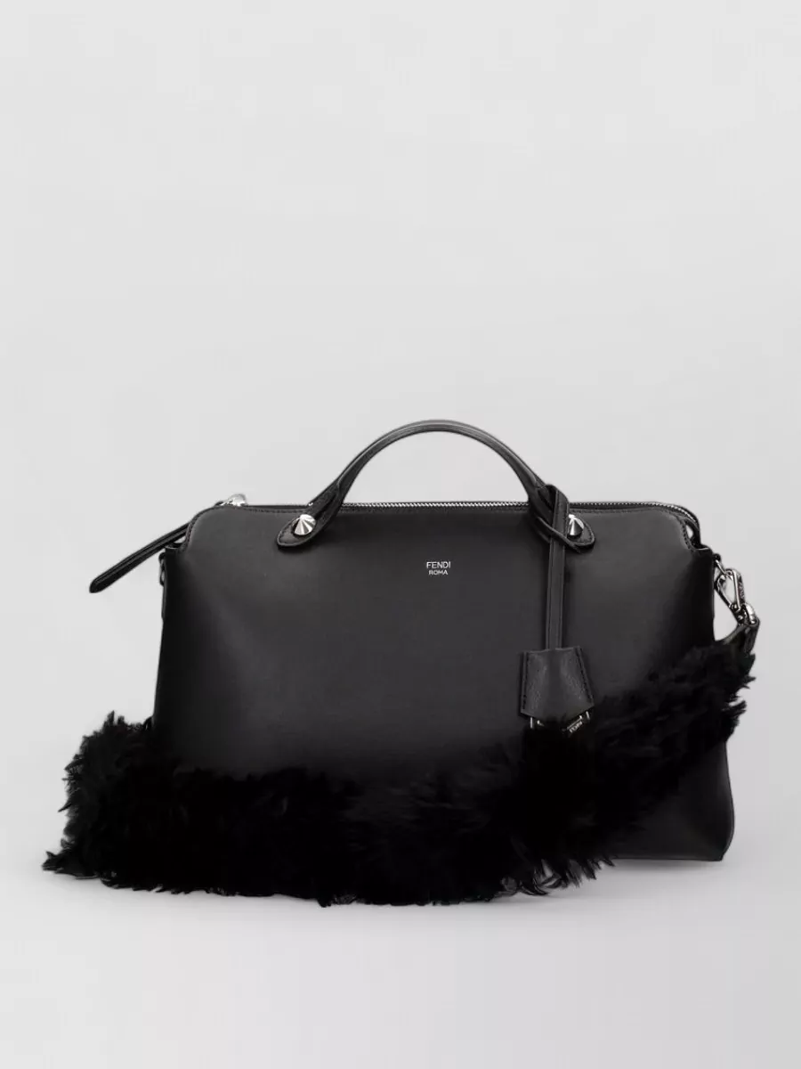 Fendi baguette leather shoulder bag