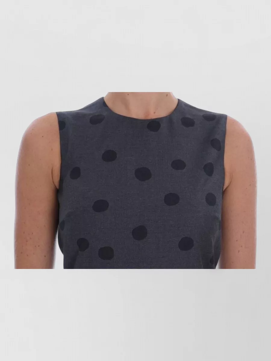 Dolce&Gabbana Wool Sleeveless Polka-Dot Knee-Length Dress