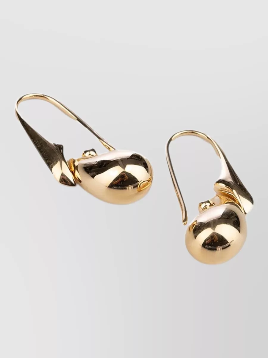 Bottega Veneta Gold Silver Drop Earrings
