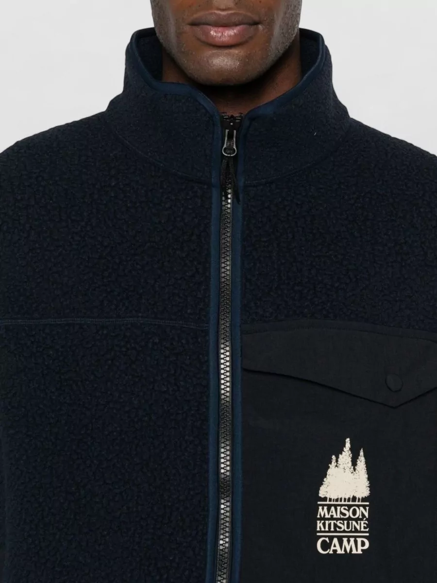 Maison Kitsuné Fleece Sleeveless Zip Vest
