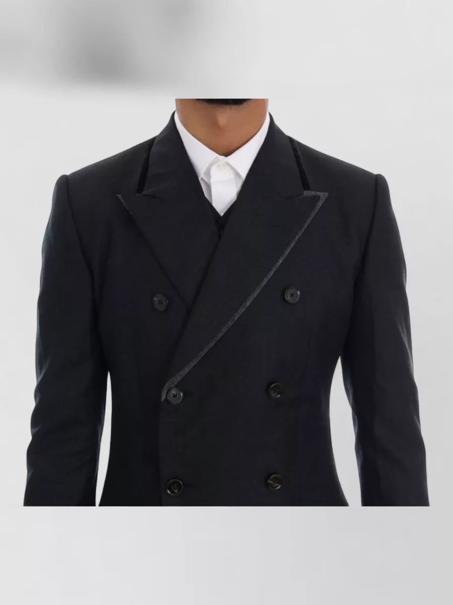 Dolce&Gabbana Wool Slim-Fit Double-Breasted Suit Jacket