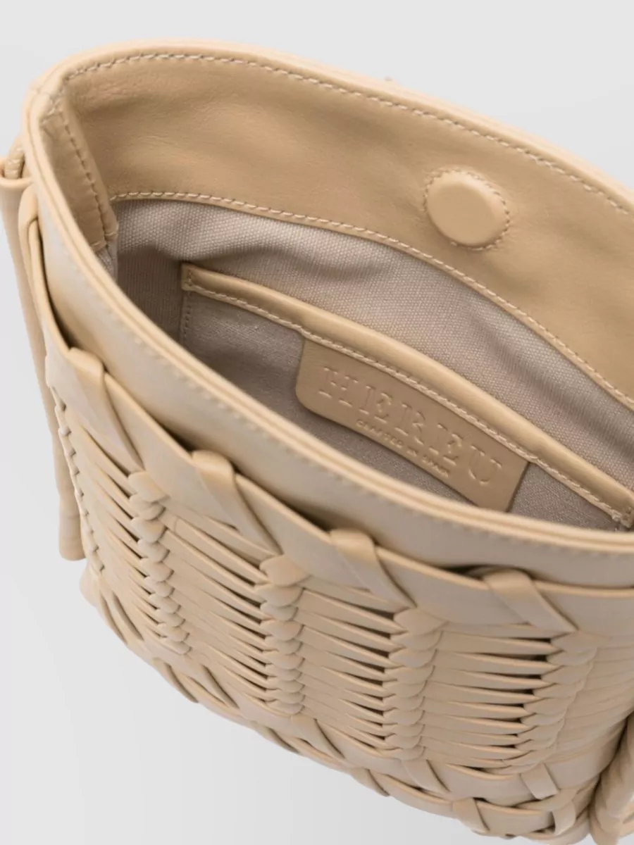 Hereu Leather Interwoven Shoulder Bag