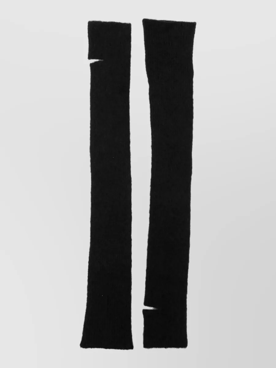 Roberto Collina ribbed cashmere silk fingerless gloves
