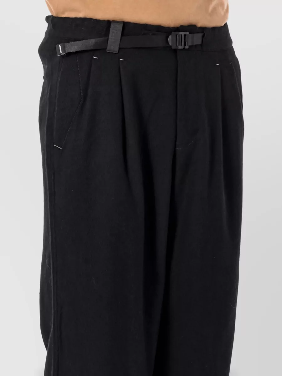 And Wander Wool Pleated Wide-Leg Trousers