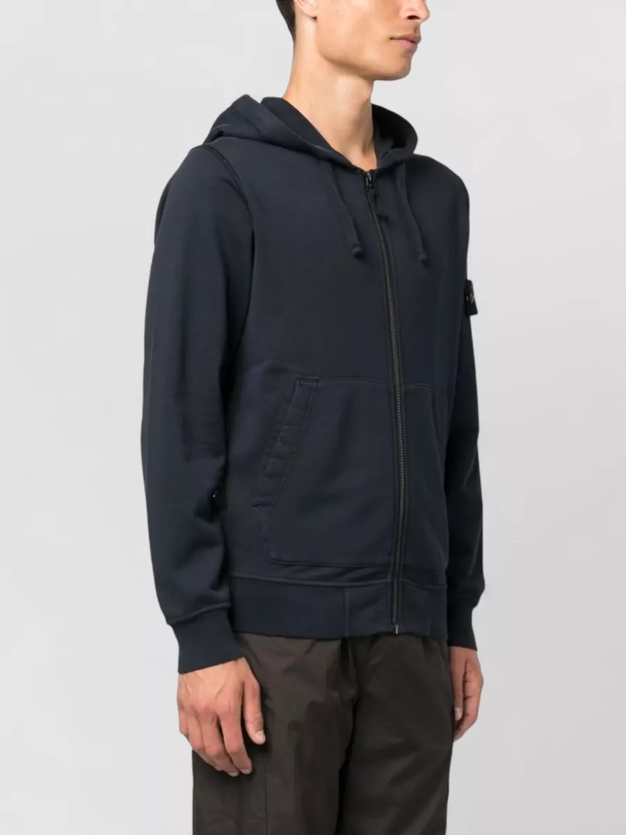 Stone Island Cotton Hooded Zip-Up Sweatshirt
