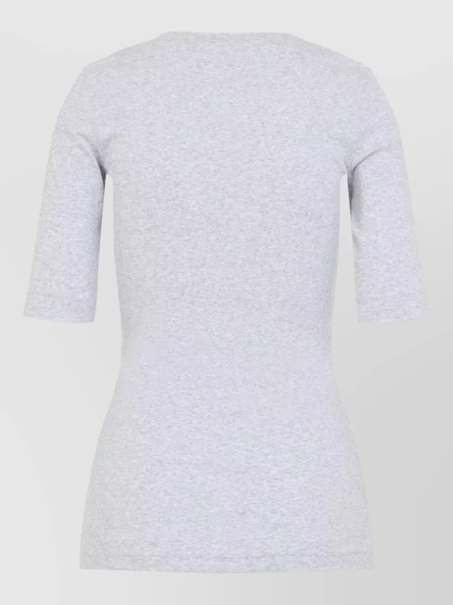 Brunello Cucinelli V Neck Knit Top Three Quarter Sleeves