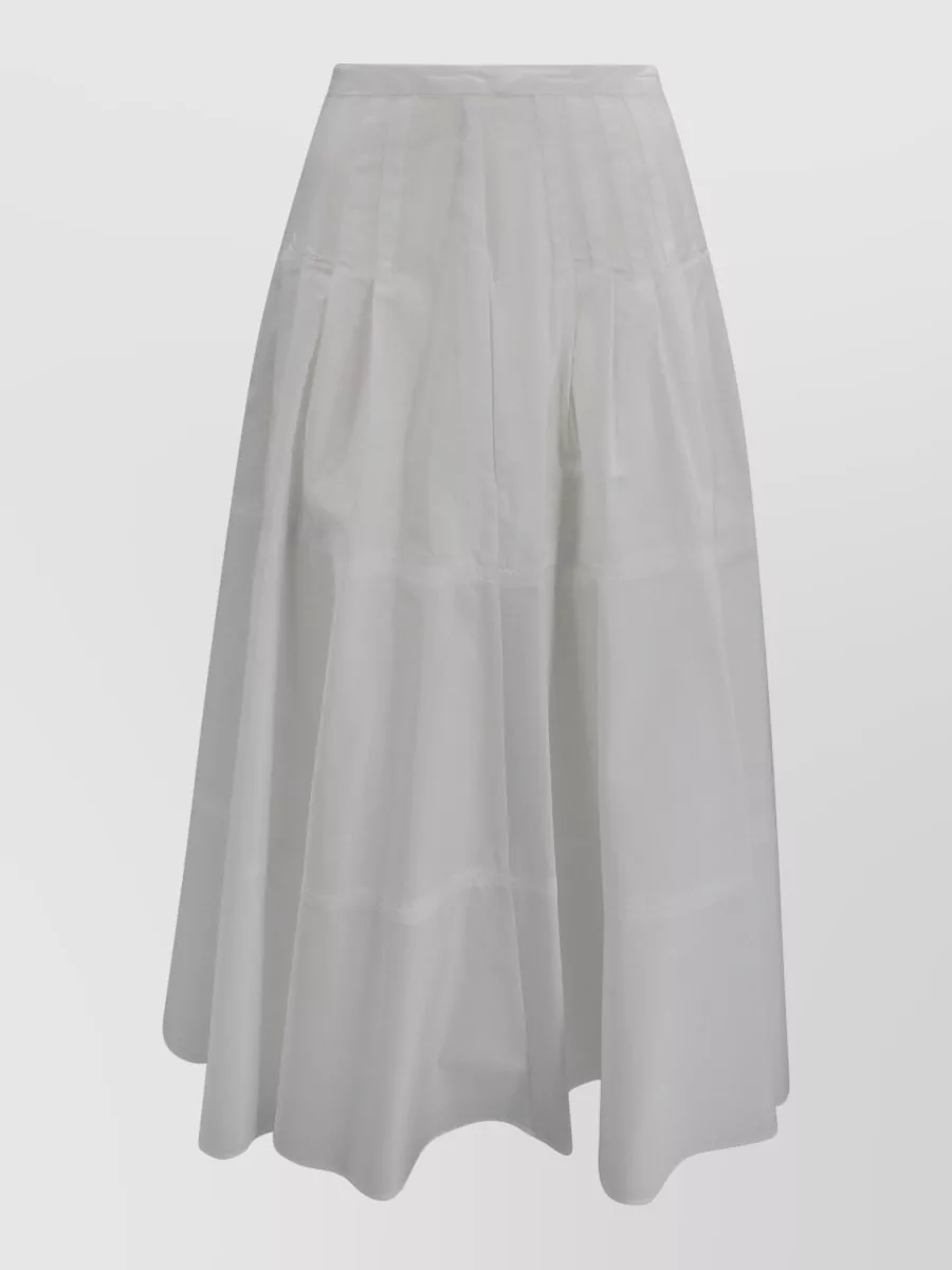 S Max Mara cotton pleated maxi skirt