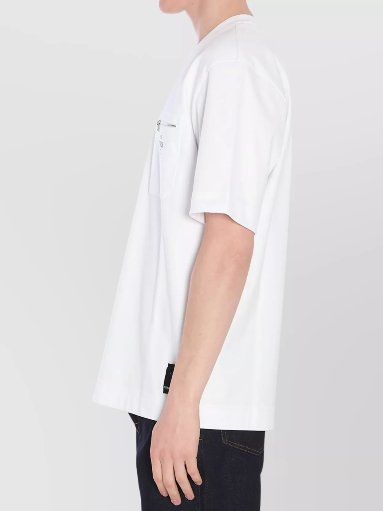 Fendi Zip Pocket Oversized T-Shirt Logo
