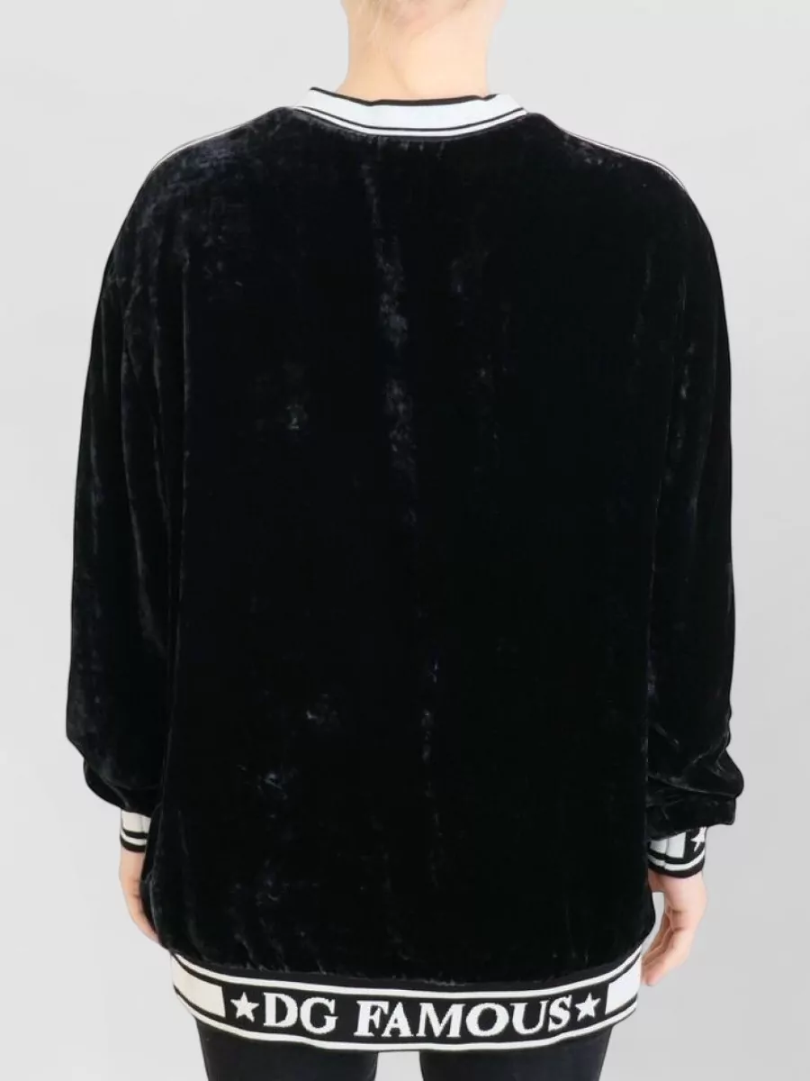 Dolce&Gabbana Velvet Crewneck Sweatshirt