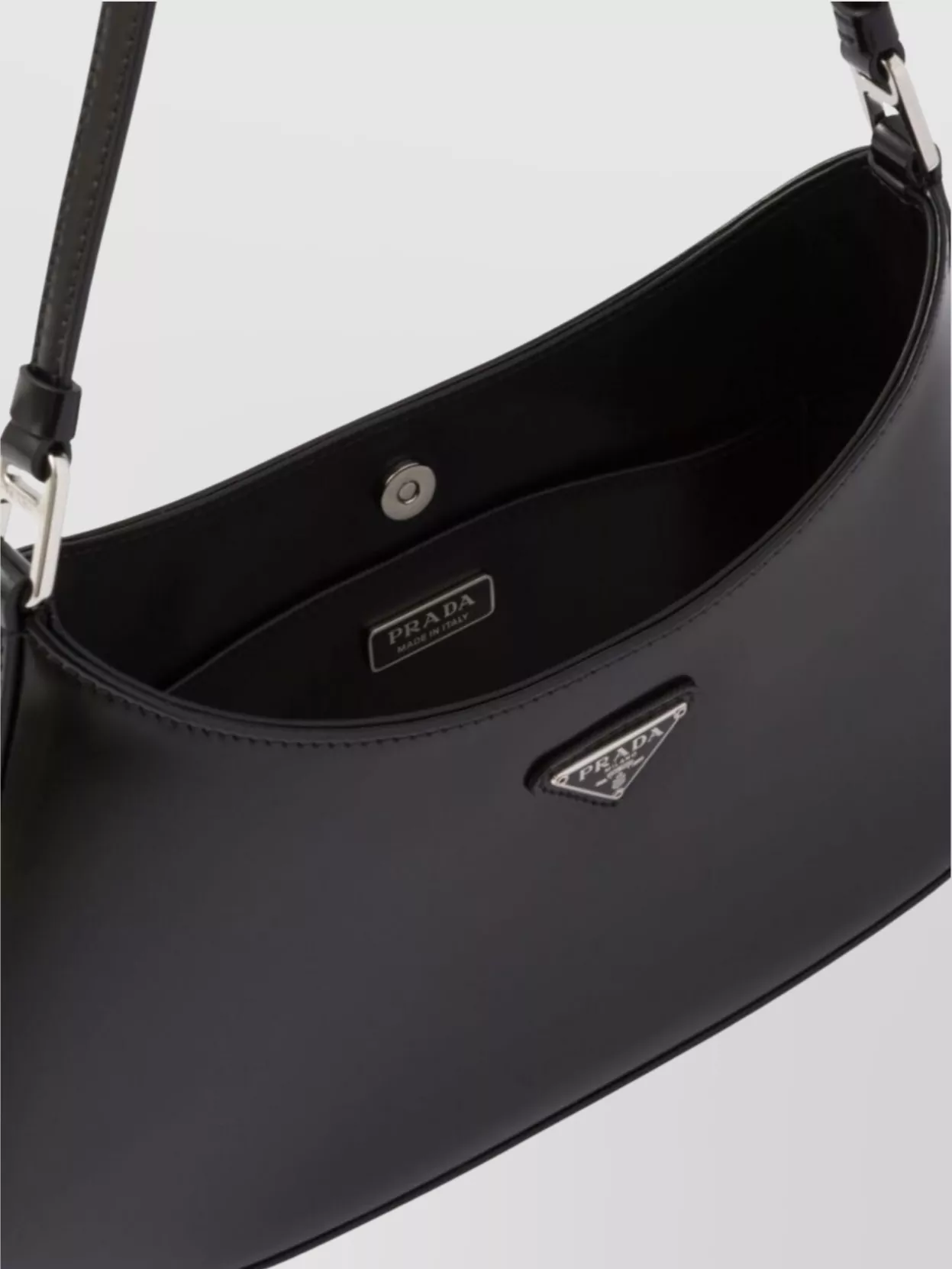 Prada Cleo Brushed Leather Shoulder Bag