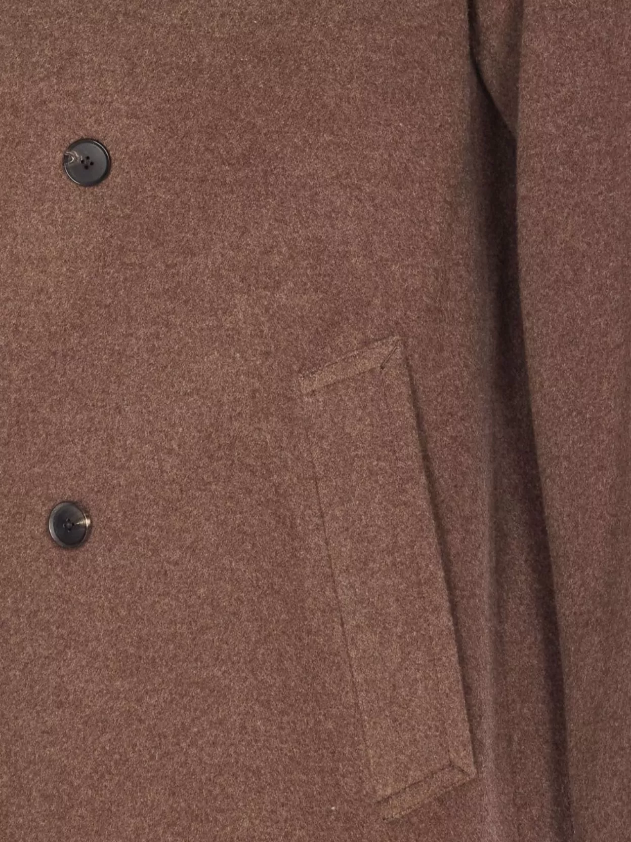 Auralee Long Sleeve Wool Coat V-Neck Design