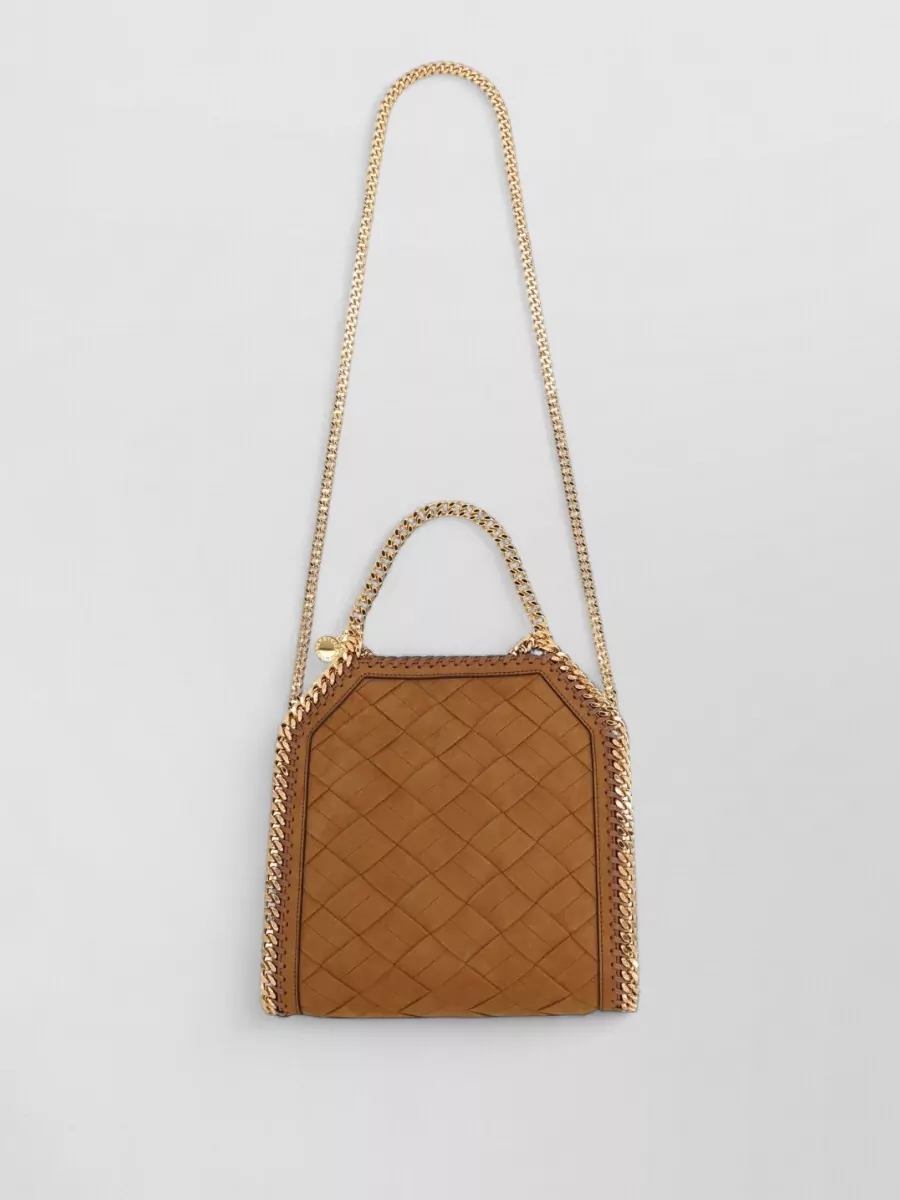 Stella Mccartney Shoulder Bag Rectangular Shape Top Handle Chain In Brown