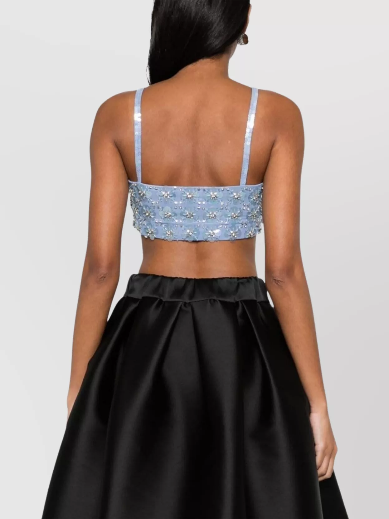 P.a.r.o.s.h Ginny Crystal Embellished Cropped Top