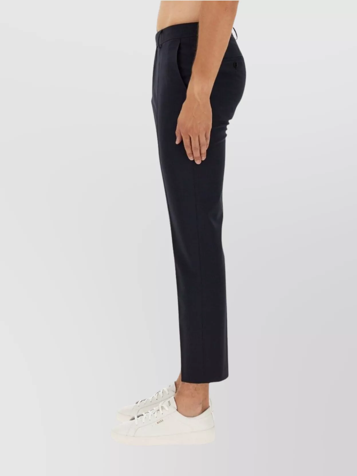HUGO BOSS "GEORGE" CROPPED TROUSERS WITH POCKETS AND LOOPS