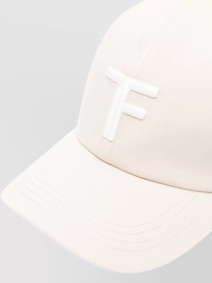 Tom Ford Signature Logo Canvas Baseball Cap Curved Brim