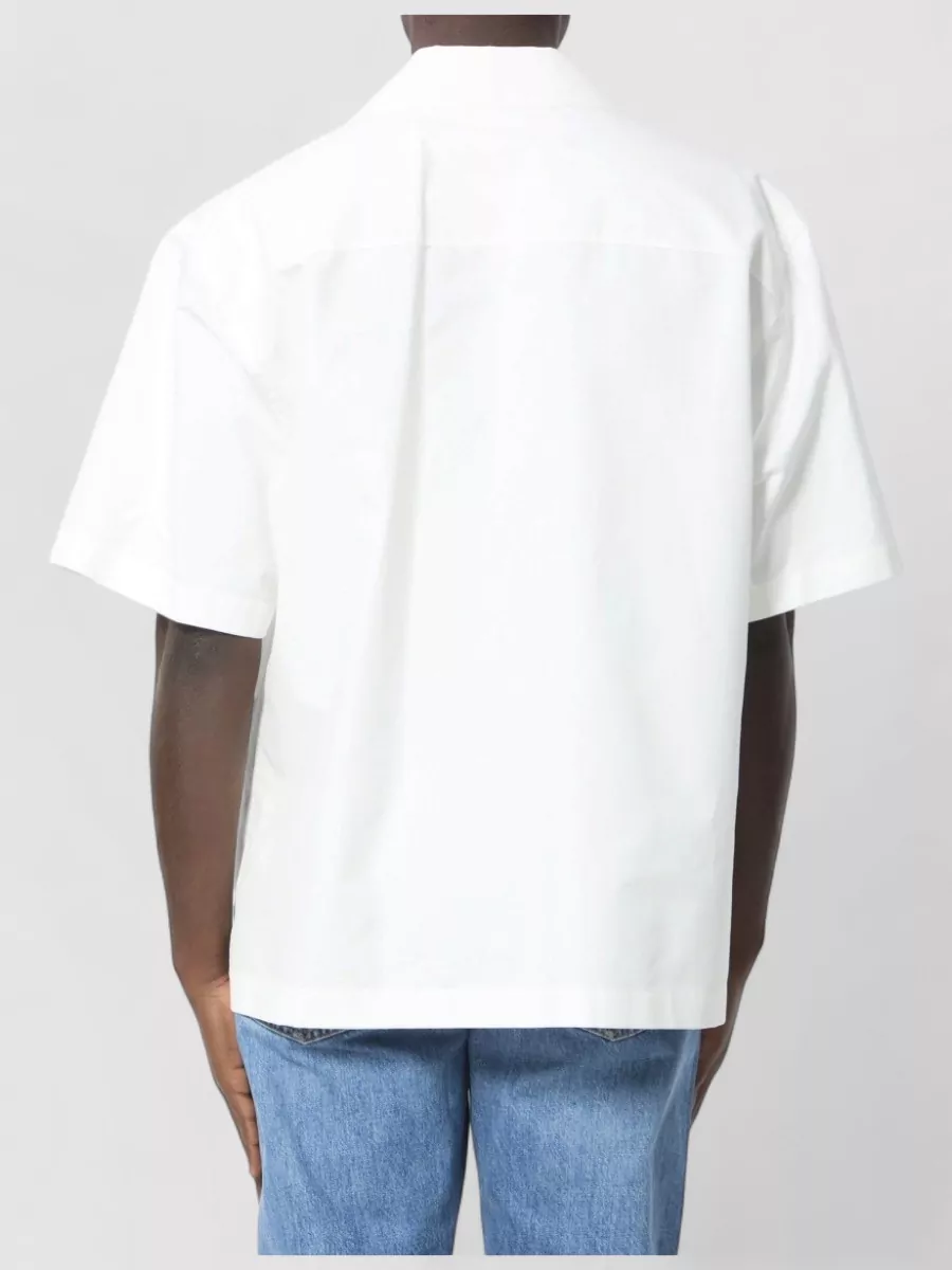 Bottega Veneta Cotton Bowling Collar Short-Sleeve Shirt