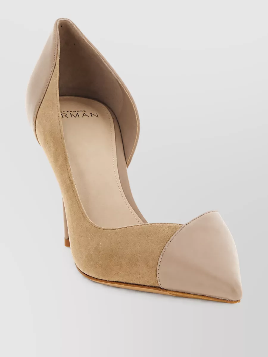 Alexandre Birman leather asymmetric dorsay pumps