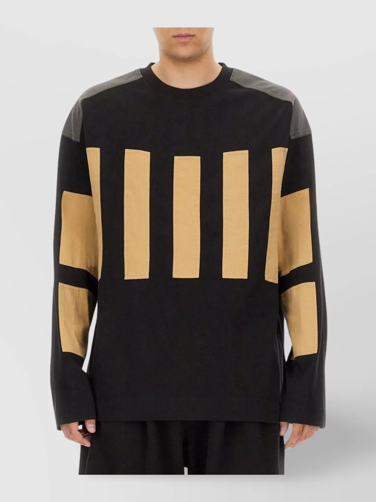 Dries Van Noten Color Block Crew Neck Sweatshirt