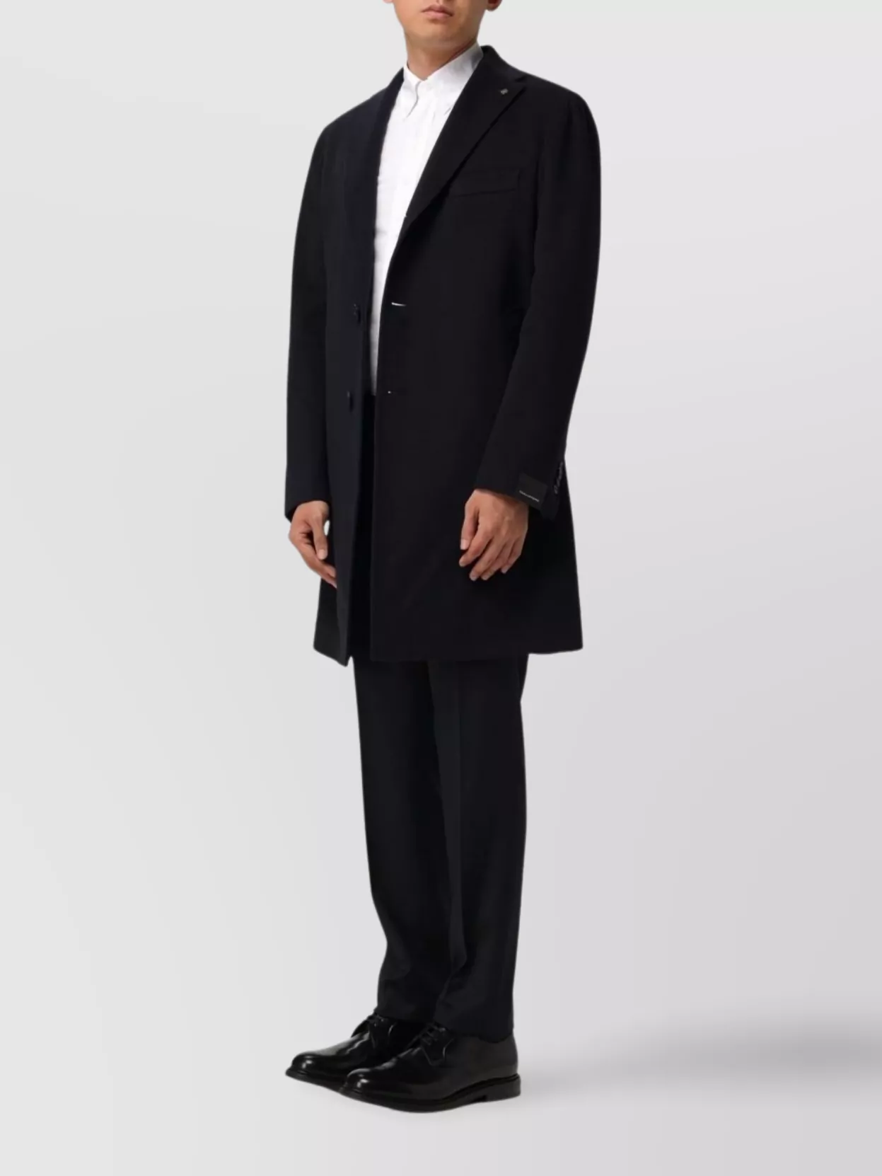 Tagliatore Cashmere Long Sleeve Coat Bruce