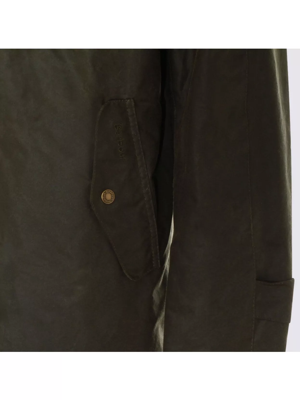 Barbour Stylish Coat With Corduroy Collar And Pockets