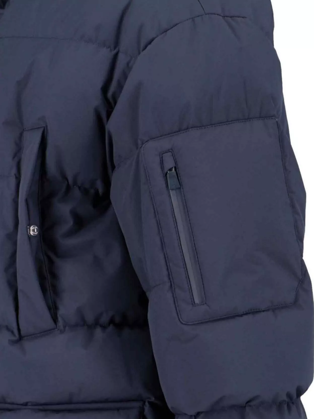 Herno Long Quilted Jacket With Hood And Pockets