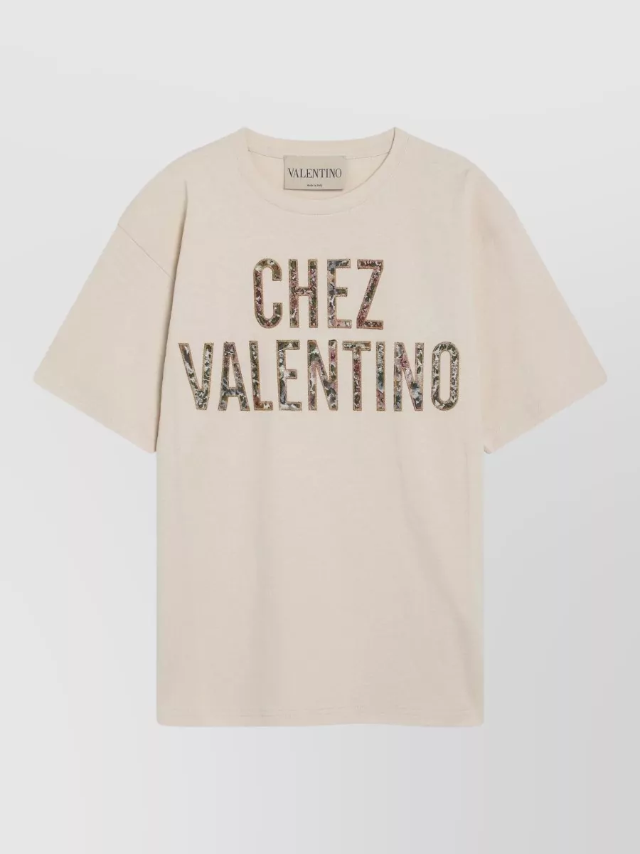 Valentino Garavani Cotton floral-print short-sleeve t-shirt