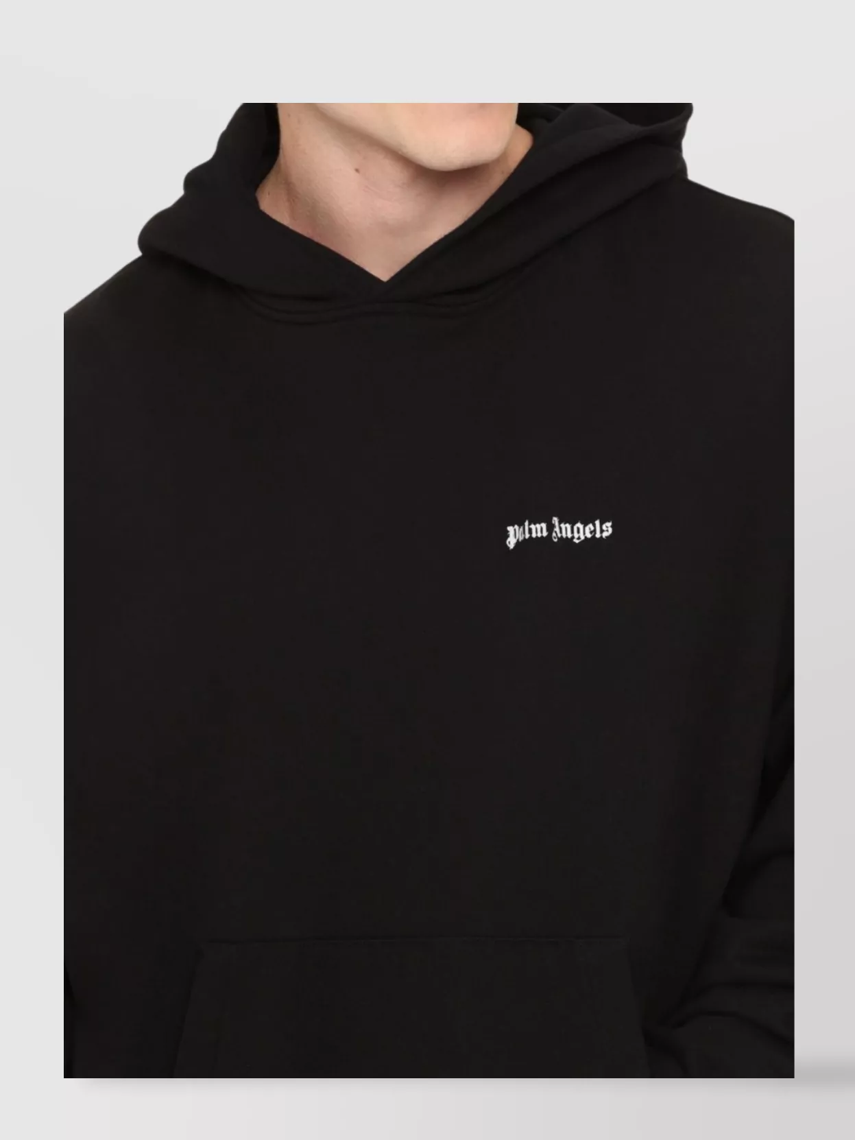 Palm Angels Brand-embroidery Kangaroo-pocket Relaxed-fit Cotton-jersey Hoody