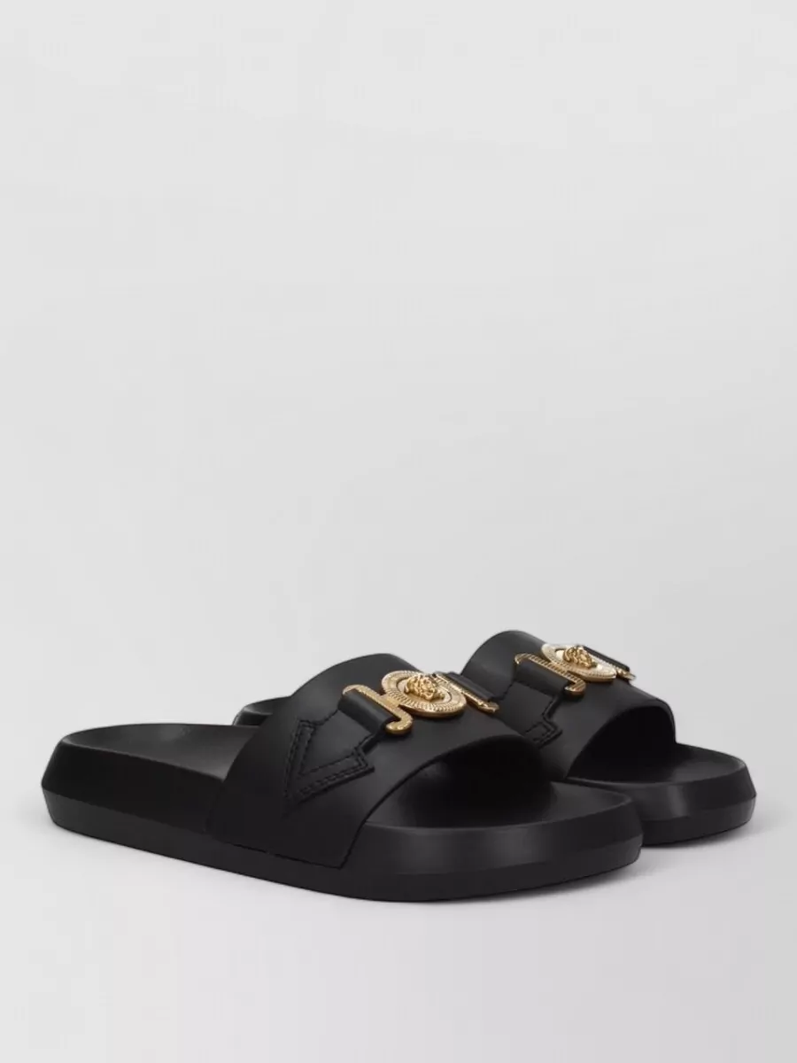 Versace Leather Slide Sandals