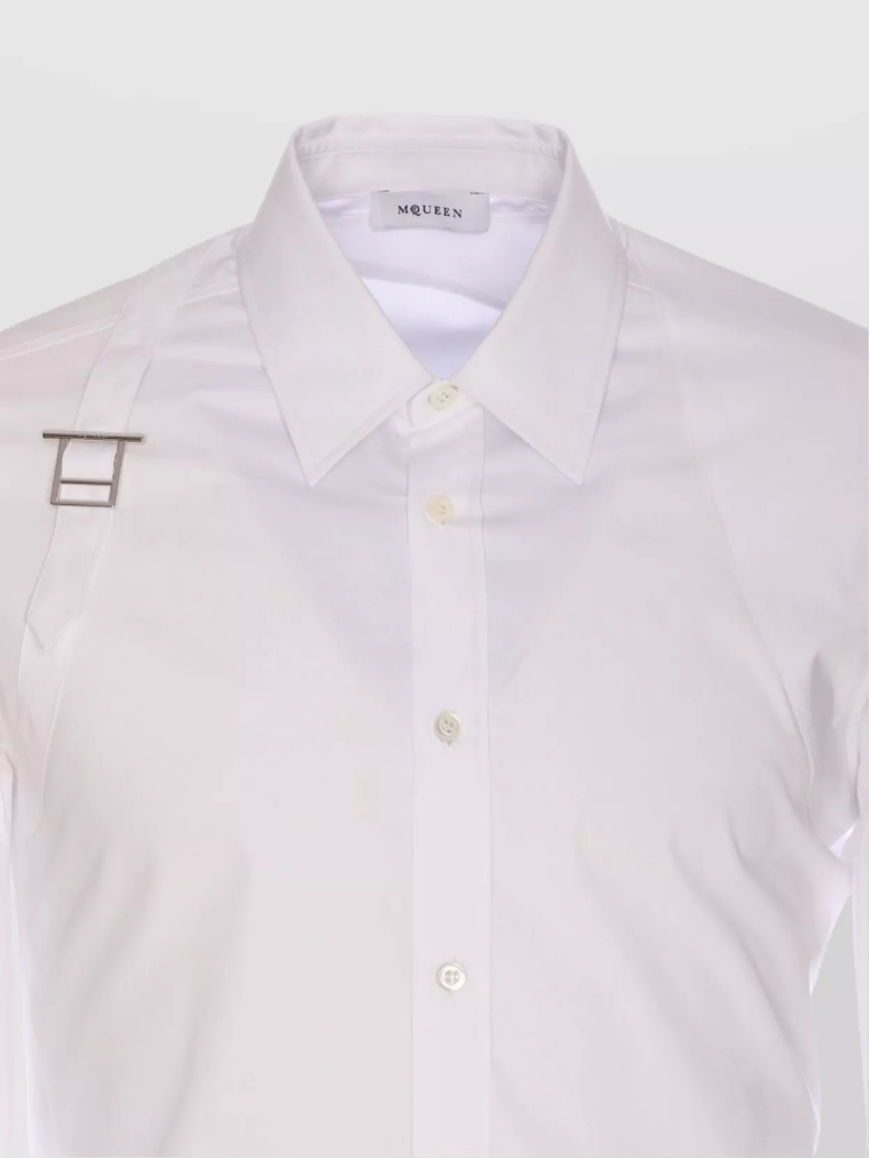 Shop Alexander Mcqueen Button-down Collar Shirt Metal Buckle