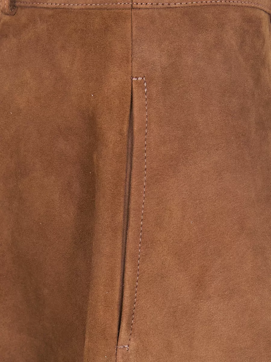 Semicouture Suede Skirt A Line Cut Belt Loops