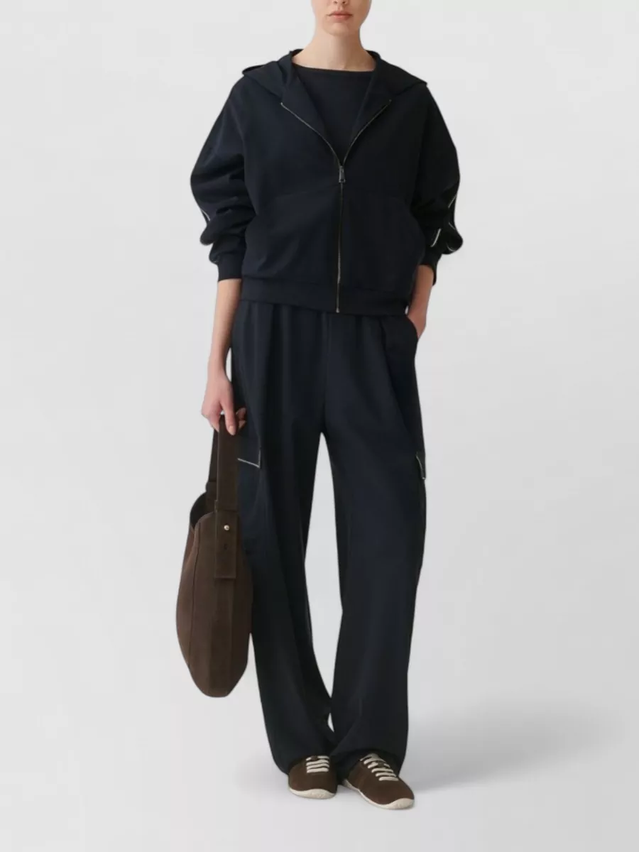 Fabiana Filippi Ribbed zip hoodie