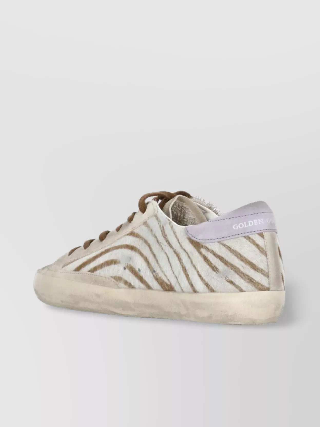Golden Goose Super-star Sneakers In Zebra Pony Hair