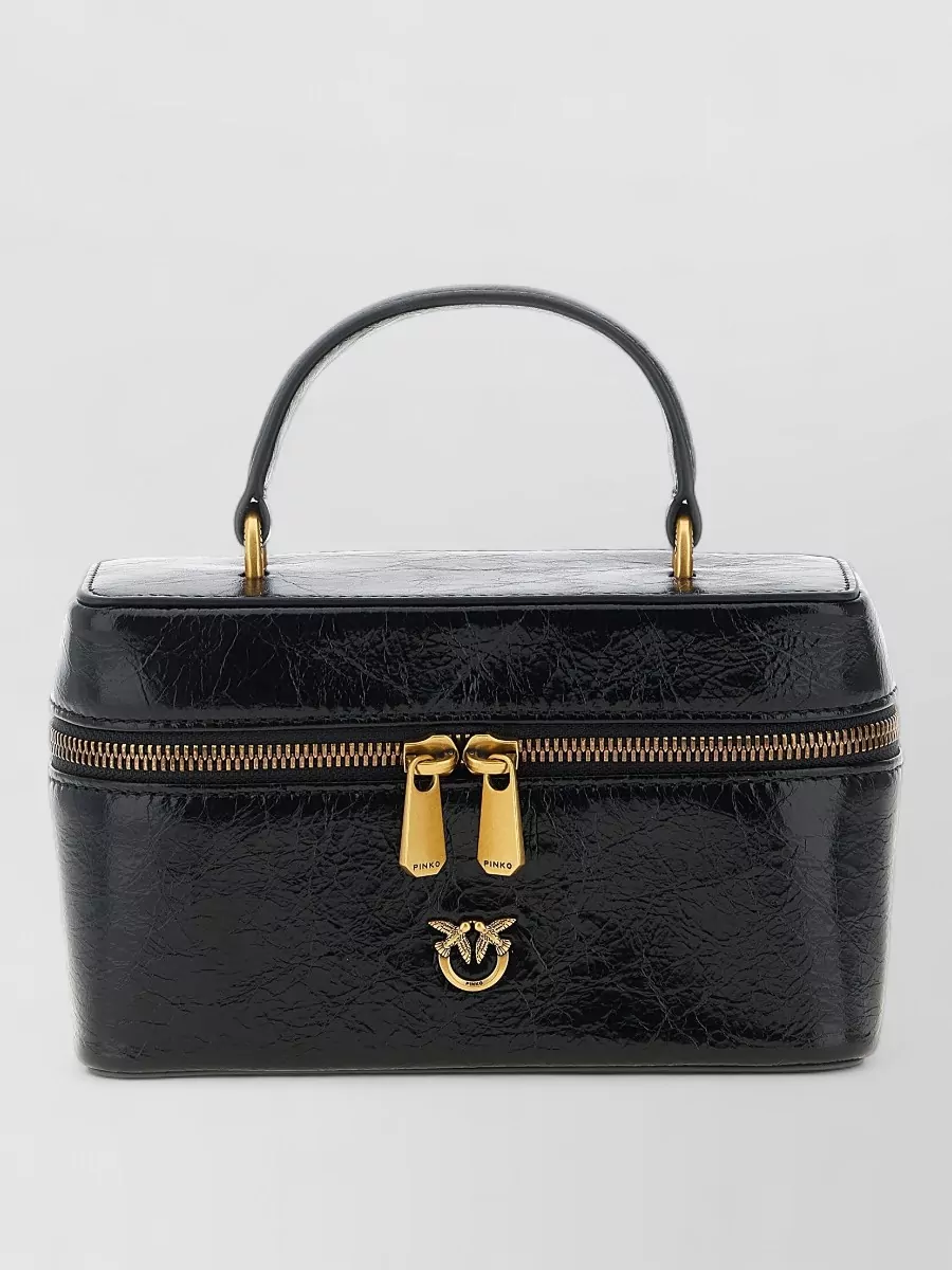 Pinko mini calf leather quilted crossbody bag