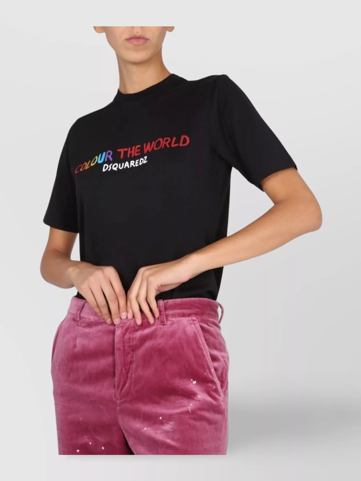 Dsquared2 Graphic Logo Crew Neck T-Shirt