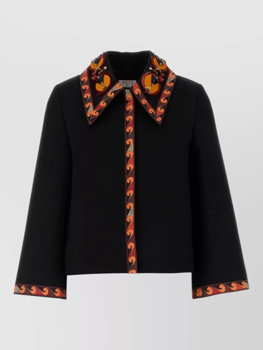 Pucci cotton single breasted coat