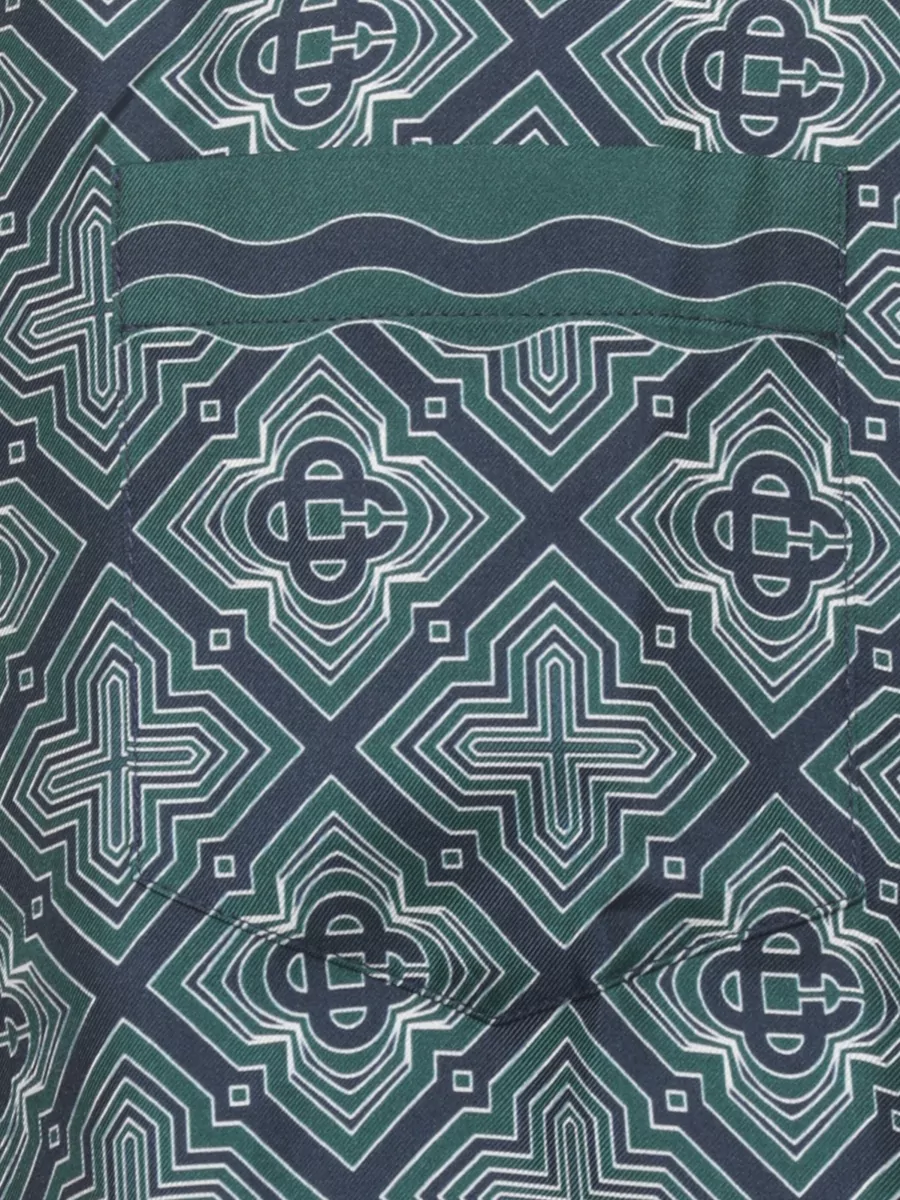 Casablanca Silk Printed Short-Sleeve Shirt