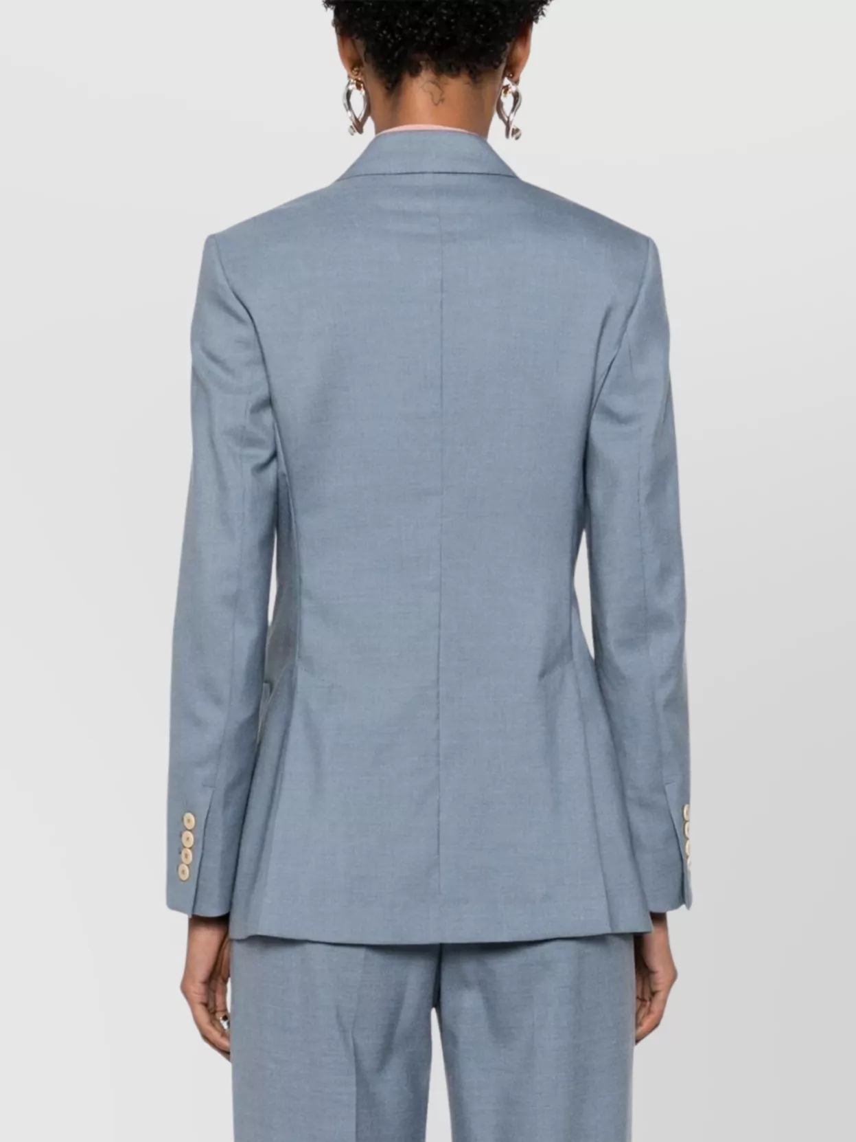 Max Mara Double-breasted Blazer With Button Detailing In Blue