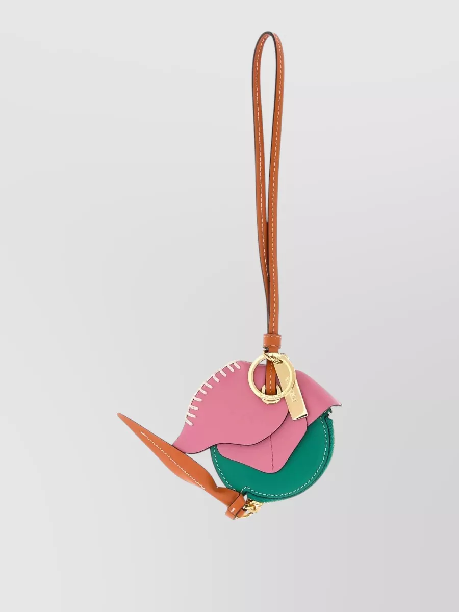 Prada leather keyring