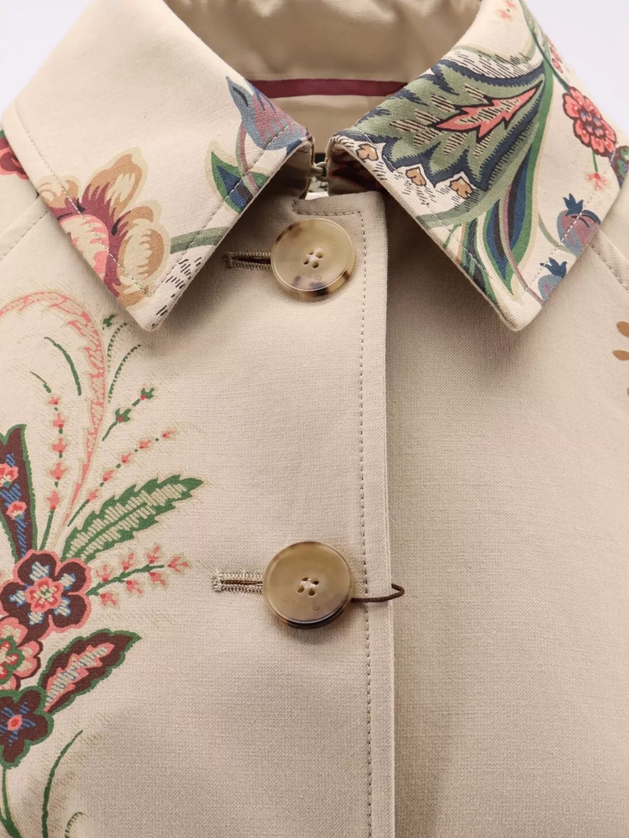 Etro Floral Print Cotton Cape Belt