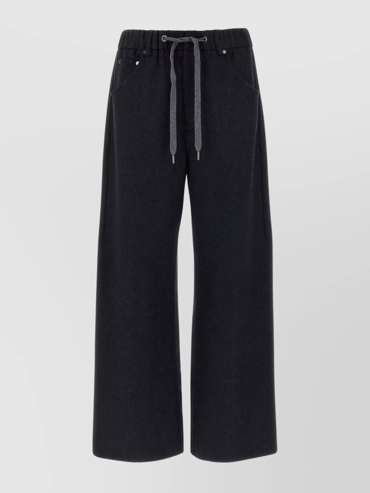 Brunello Cucinelli Wide Leg Flannel Trousers