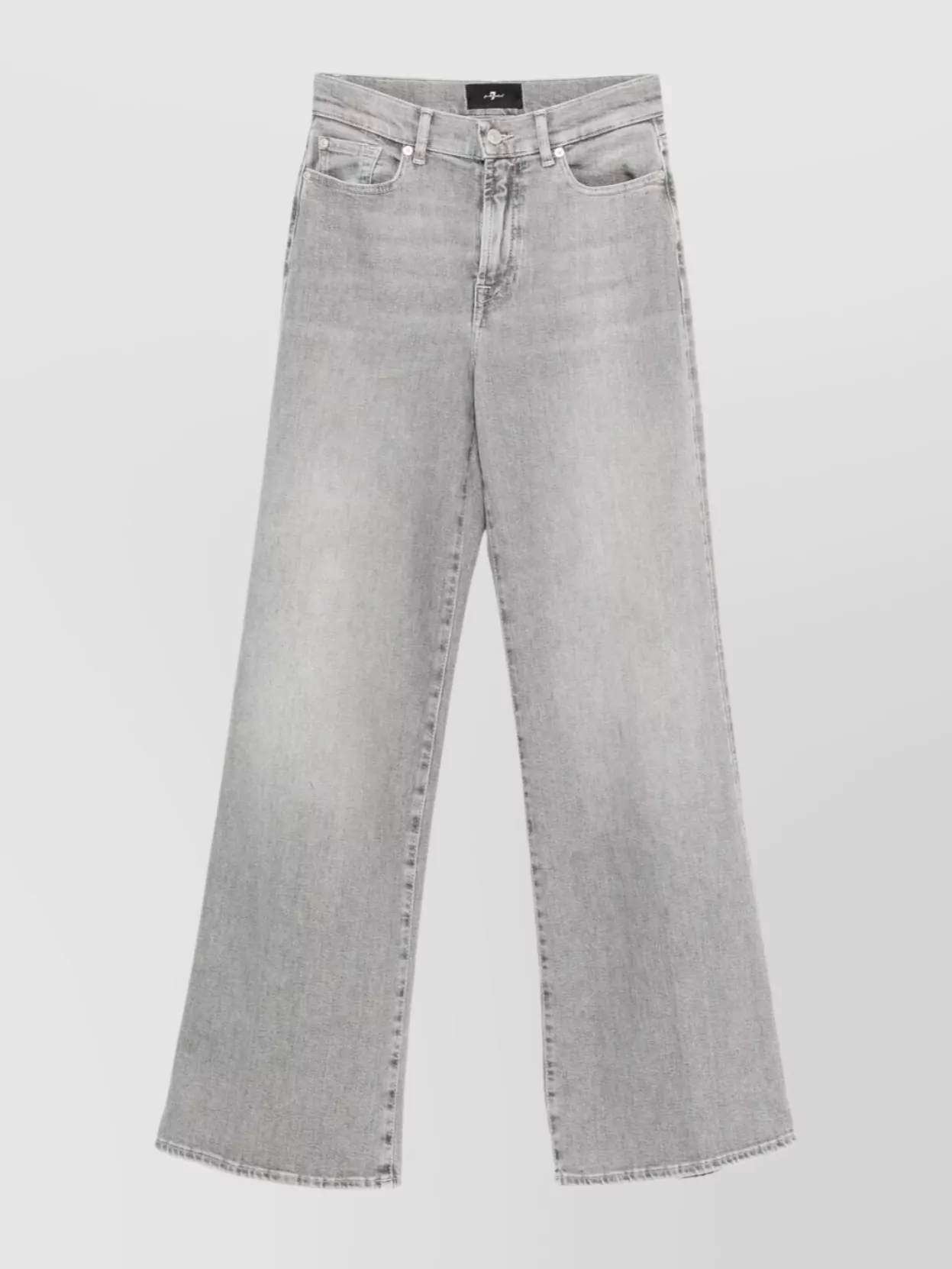 7 For All Mankind Wide Leg Trousers Featuring Belt Loops In Gray