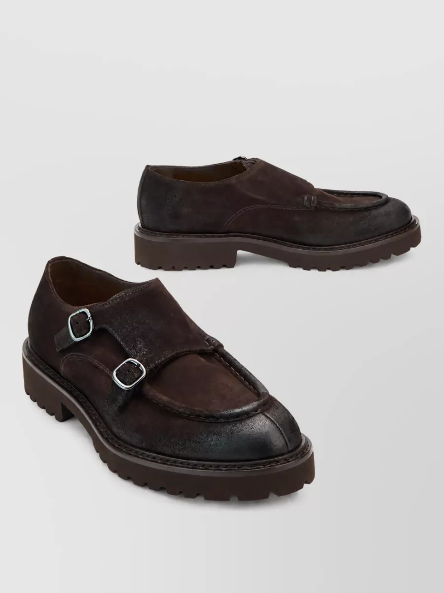 Doucal's leather monk shoes