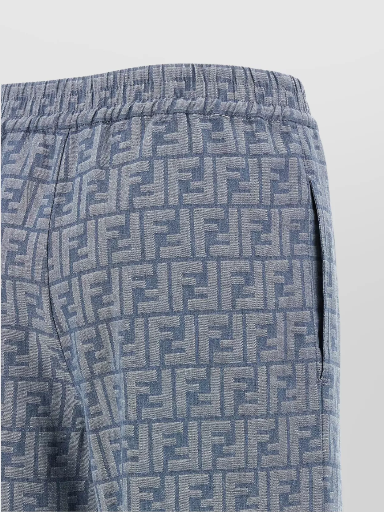 Fendi Ff chambray denim pants | The Fashion Square