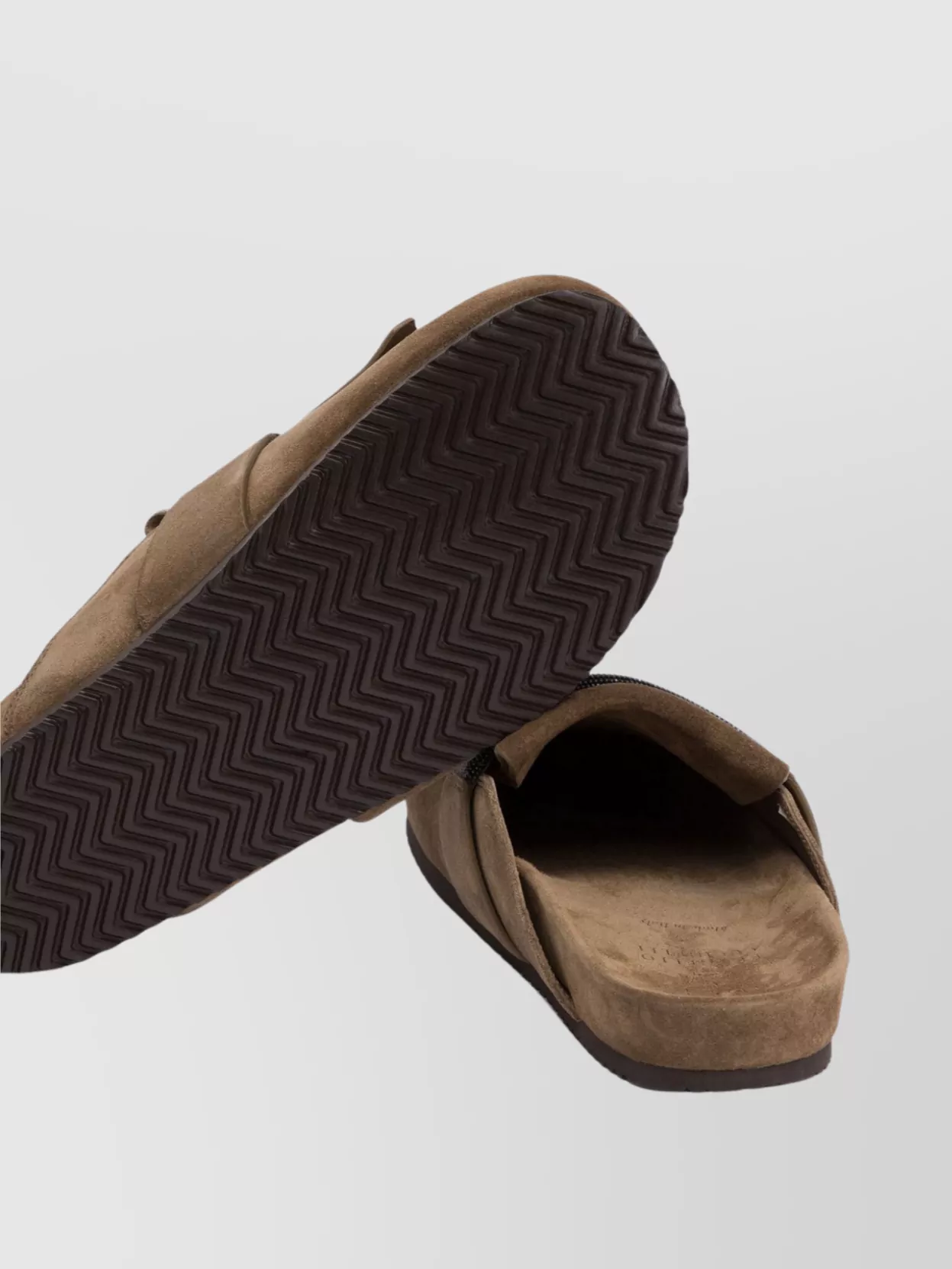 Brunello Cucinelli Fussbett Bead-embellished Fringed Suede Slippers
