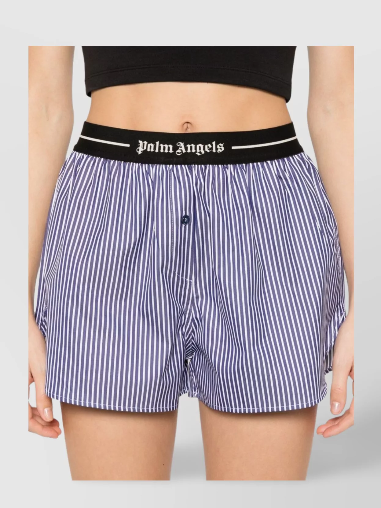 Palm Angels Classic Logo Striped Shorts
