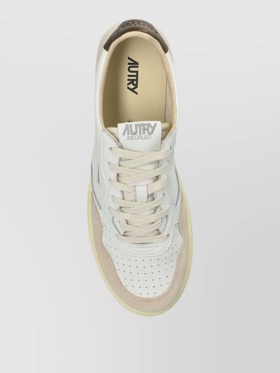 Autry Medialist Low Leather Sneakers Contrast Panels