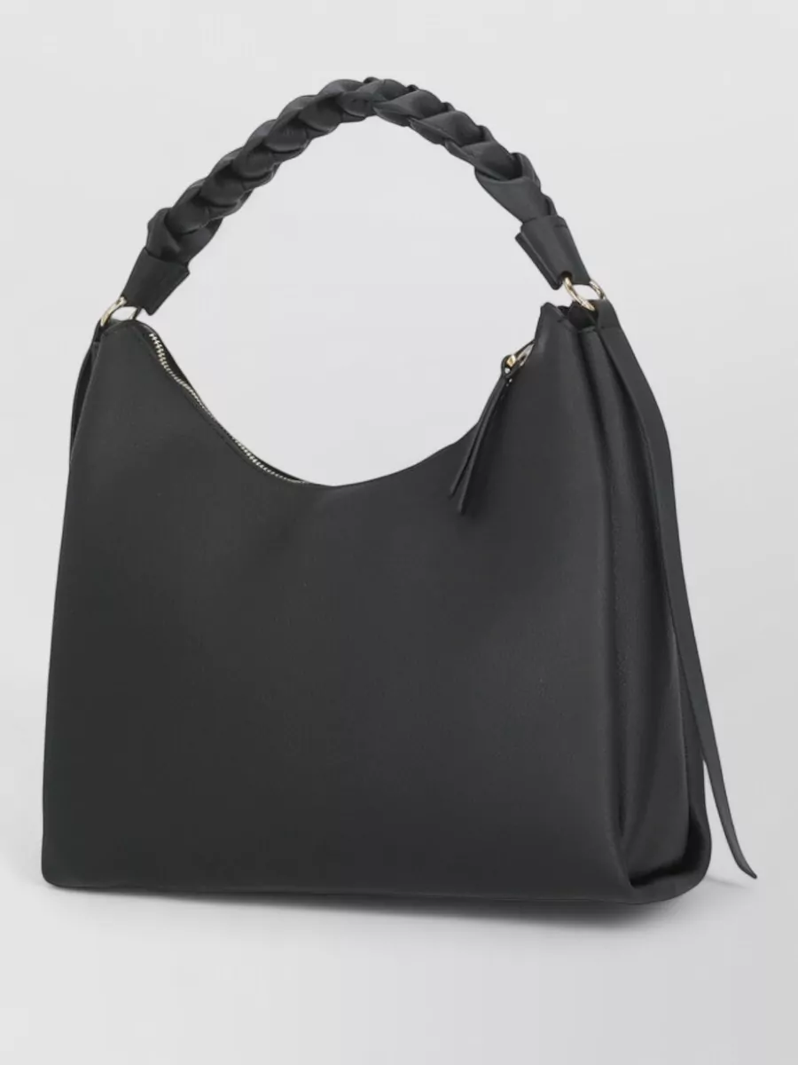 Coccinelle Shoulder Bag Leather Womens Woven Handle