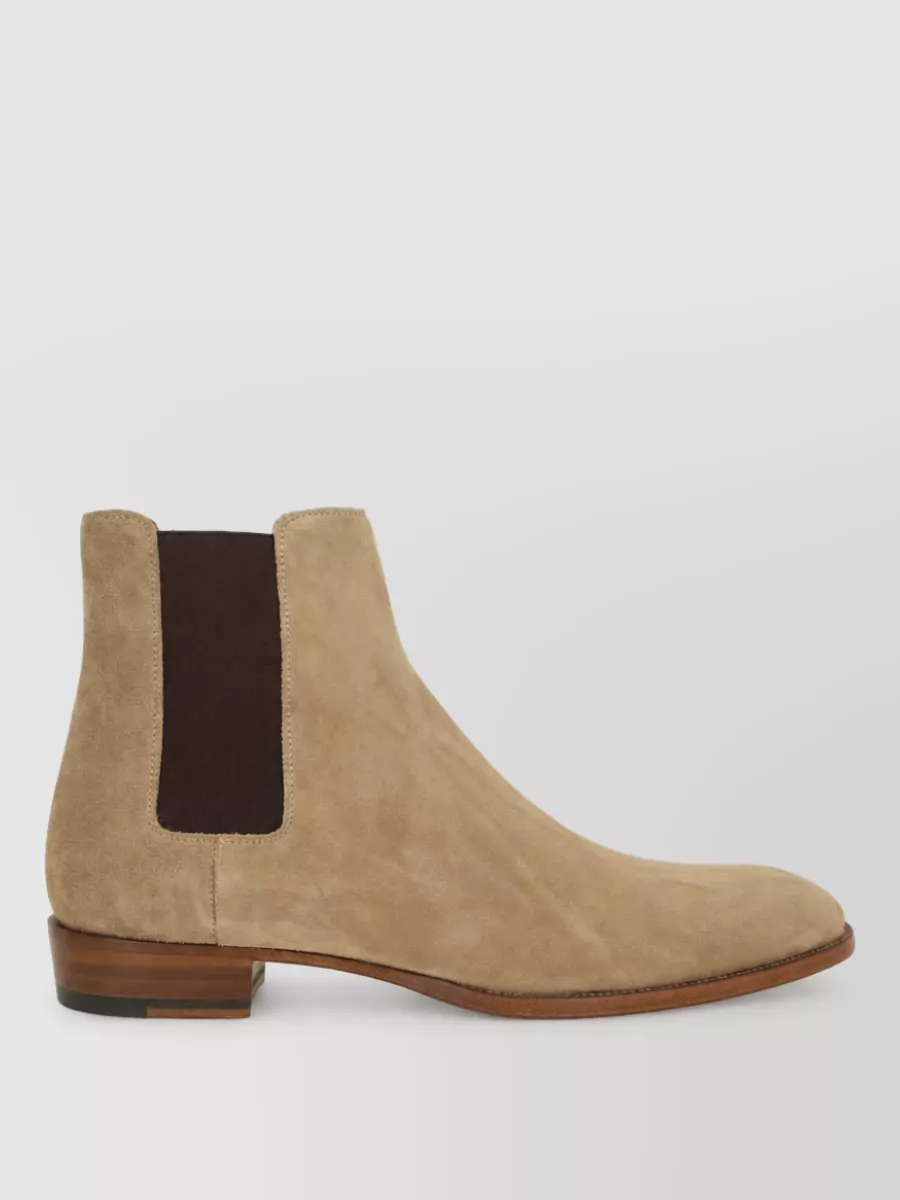 Saint Laurent Suede Chelsea Boots